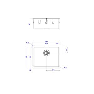 Cuba Cozinha 55,0x45,0x20,0mm Dream Estanho - Deca