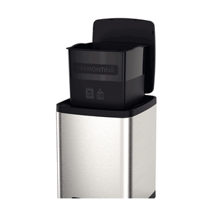 Lixeira Inox Com Balde Removivel E Pedal 10l Octos - Tramontina