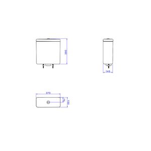 Caixa Acoplada Axis Duo Barbante Quadra/polo/unic/piano - Deca