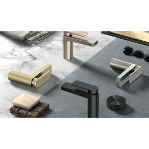 Monocomando Lavatorio Mesa Bica Baixa Argon Ouro Escovado (2 Mca) - Docol
