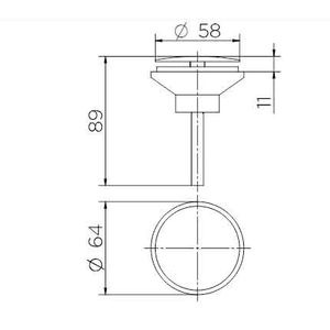 Válvula De Saída Dágua Oculta 7/8 Cromado - Docol