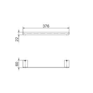Porta Toalha Rosto Docolflat Cobre Escovado 300mm - Docol