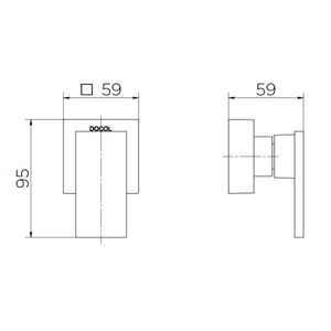 Acabamento Registro Docolbase  3/4 Cobre Escovado New Edge - Docol