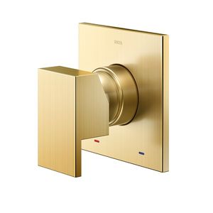 Acabamento Monocomando Ducha Higienica Chuveiro New Edge/minima Ouro Escovado 1/2 - Docol