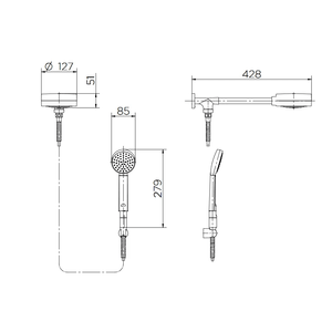 Kit 2 Chuveiros Technoshower Com Desviador Cromado - Docol