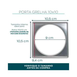 Grelha Funcional Com Porta Grelha 10x10 Bege - Simmetria