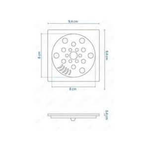 Grelha Funcional  Platina C/ Porta Grelha 10x10 - Simmetria