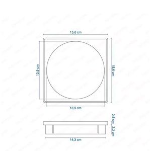 Grelha Funcional Branco  C/ Porta Grelha 15x15 - Simmetria