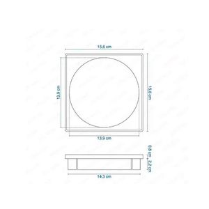 Grelha Funcional Cinza C/ Porta Grelha 15x15 - Simmetria