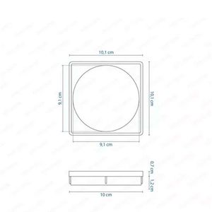 Porta Grelha Cromado 10x10 - Simmetria