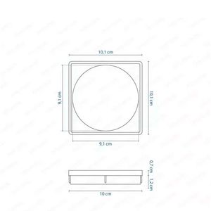 Porta Grelha Cromado 10x10 - Simmetria