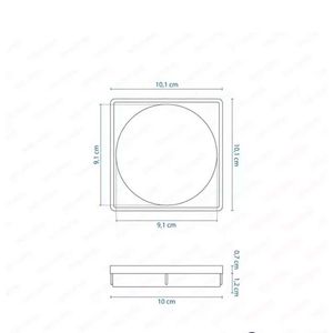 Porta Grelha Dourado 10x10 - Simmetria