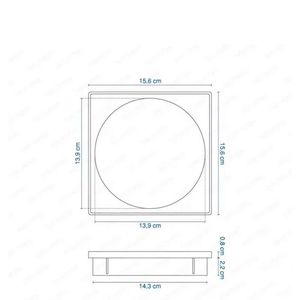 Porta Grelha Dourado  15x15 - Simmetria