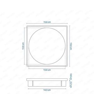 Porta Grelha Preto 15x15 - Simmetria