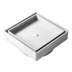 Ralo Quadratta Oculto Branco  10x10 - Simmetria