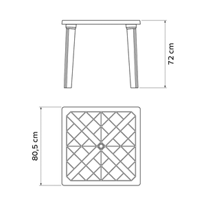 Mesa Sancho Em Polipropileno Branco - Tramontina