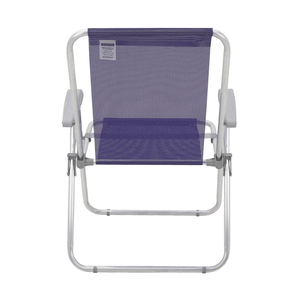 Cadeira De Praia Creta Master Em Aluminio Com Assento Roxo - Tramontina