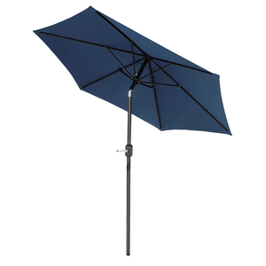 Ombrelone Central Com Manivela  Aluminio Azul 2,4m - Mor