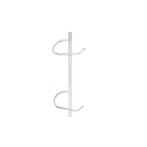 Papeleira Dupla De Chao Aluminio 8011 C/ Base De Vidro Quadrado - Pevilon