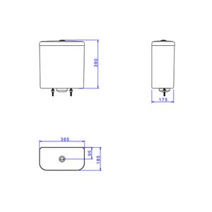 Caixa Acoplada Carrara Dual Flux Ebano Fosco - Deca