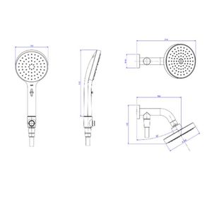 Chuveiro De Parede Redondo Com Desviador Deca Flex Cromado 126mm - Deca