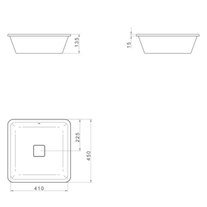 Cuba Slim Branco Embutir Quadrada Mesa 40cm - Deca