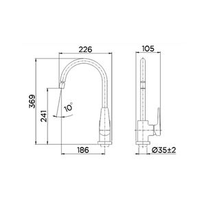 Misturador Monocomando Para Cozinha De Mesa Bica Alta Lift Cromado - Docol