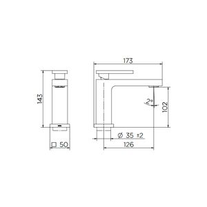 Monocomando Para Lavatório De Mesa New Edge Cobre  Escovado -  Docol