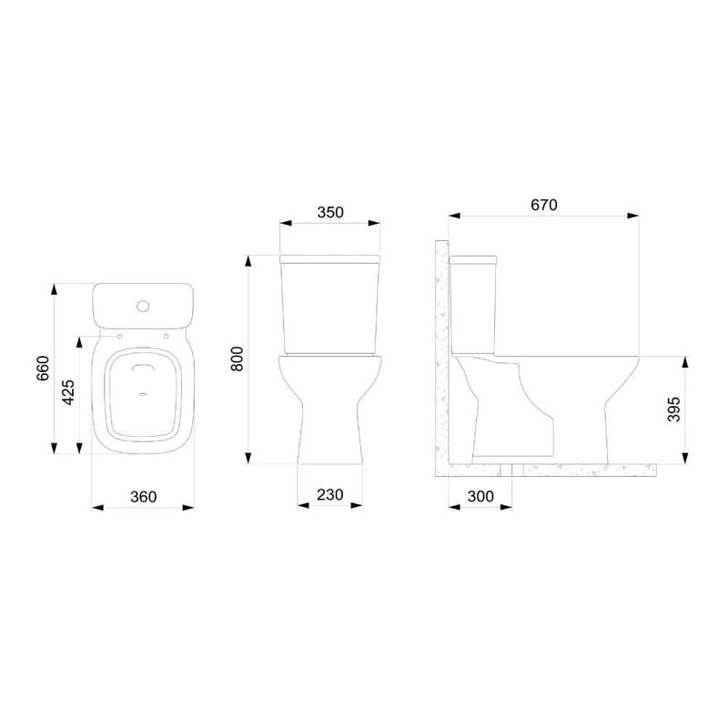 kit completo debba square bacia com caixa acoplada  acessorios de instalacao  assento soft close  roca loucas