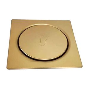 Ralo Click Quadrado Dourado 10x10 - Simmetria