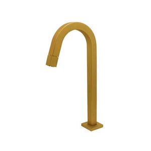 Torneira Lavatorio Mesa Bica Alta Quadratta Gold Matte Tube 1/4 - Ouse Metais