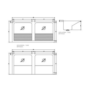 Tanque Decoralita Premium Branco Quadrado 120x60 - Decoralita