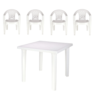 Conjunto Mesa Sancho Com 4 Cadeiras Iguape - Tramontina