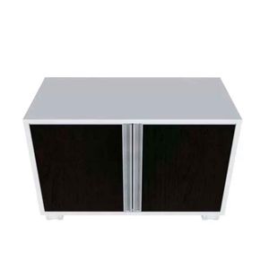 Balcao Oxford Branco C/ Fresno Negro 76x45x38 - Gabinetto