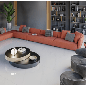 Porcelanato Santorini Bianco Lux Polido Esmaltado Retificado 120,0x120,0 - Biancogres