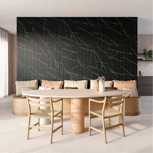 Revestimento Ripa Marmo Nero Acetinado Esmaltado Retificado 45,0x90,0 - Biancogres