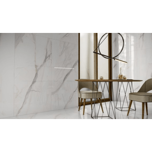 Porcelanato Calacata Altissímo Lux Esmaltado Retificado 120,0x120,0 - Biancogres