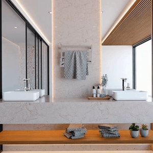 Porta Toalha Aquecido Bivolt E Bilateral Square Clean Inox 53x32,5x8,7 Cm - Aquece Metais
