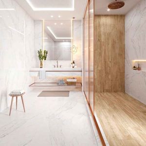 Porcelanato Marmo Calacata Polido Esmaltado Retificado 90,0x90,0 - Incesa