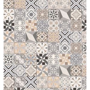 Piso Geometrico Ladrilho Acetinado Esmaltado Retificado 62x62 - Almeida