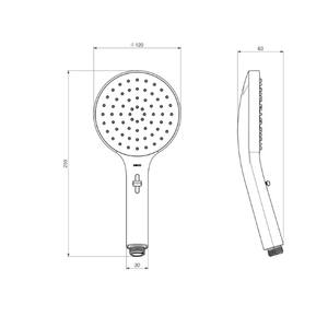 Ducha Redonda Com Multijatos Flex Cromado - Deca