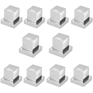 Kit 10 Acabamentos Registro Quadrado Metal Cromado Padrão Deca - Levo