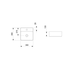 Cuba De Apoio Quadrada Branco Platinum 35x35 Cm - Incepa