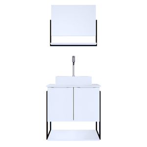 Kit Espelheira+balcao Branco Siao 600x600x450 (ec) - Gabinetto