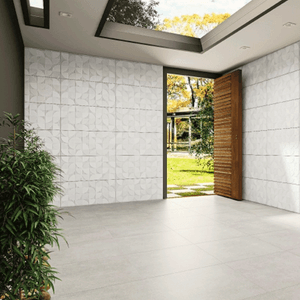 Revestimento Arles Gray Plus Acetinado Decor 21811 Esmaltado Retificado 37,0x74,0 - Idealle