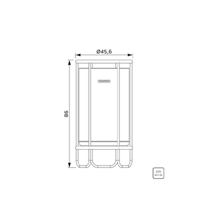 Lixeira Cesena Em Aco Inox C/ Acabamento Scotch Brite 65 L - Tramontina