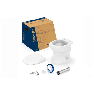 Kit Bacia Convencional+compl Instalacao+assento Pp Soft Close Thema Plus Branco - Incepa