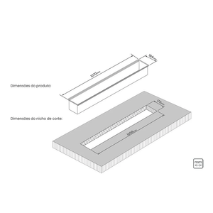 Canal Organizador Inox (94534003) 105,0x18,0 Cm - Tramontina