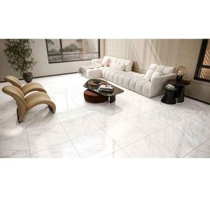 Piso Carrara  Brilhante  Esmaltado Retificado 62x62 - Almeida