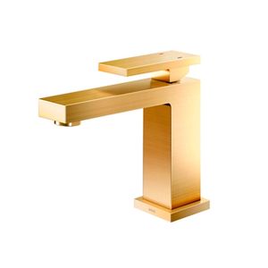 Monocomando Lavatorio Mesa Ouro Escovado New Edge - Docol